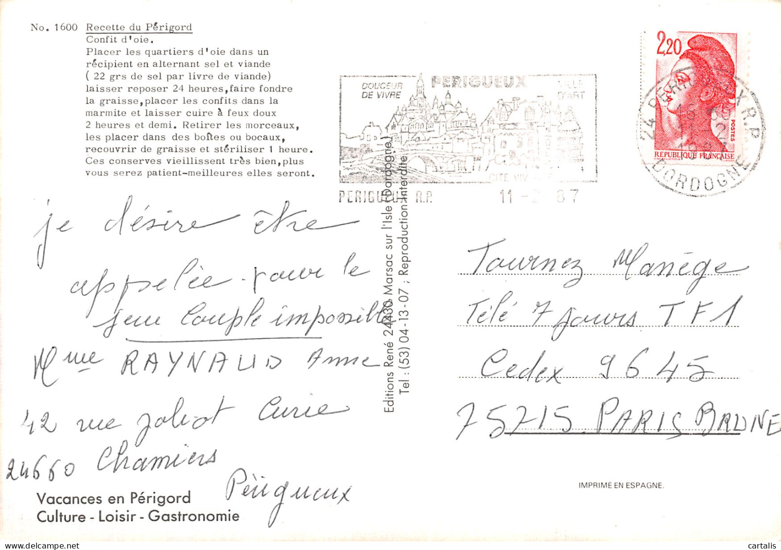 24-PERIGORD-N°3816-D/0073 - Other & Unclassified