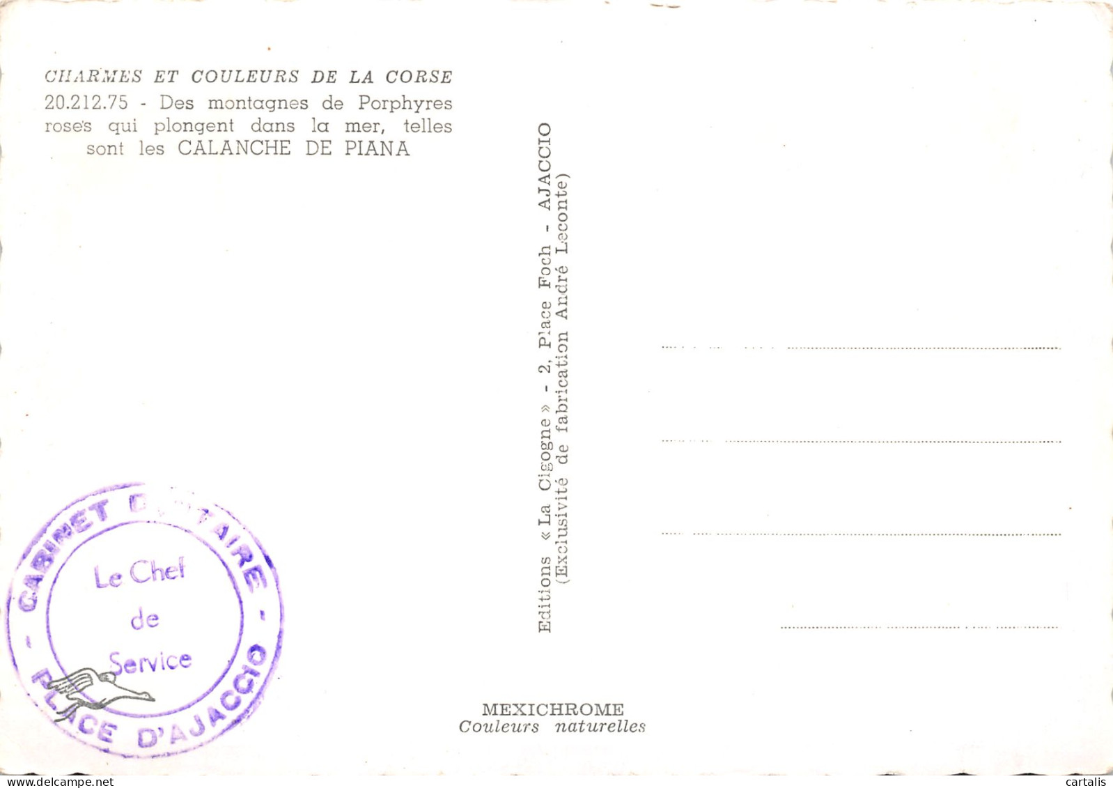 20-CALANCHE DE PIANA-N°3816-C/0055 - Autres & Non Classés