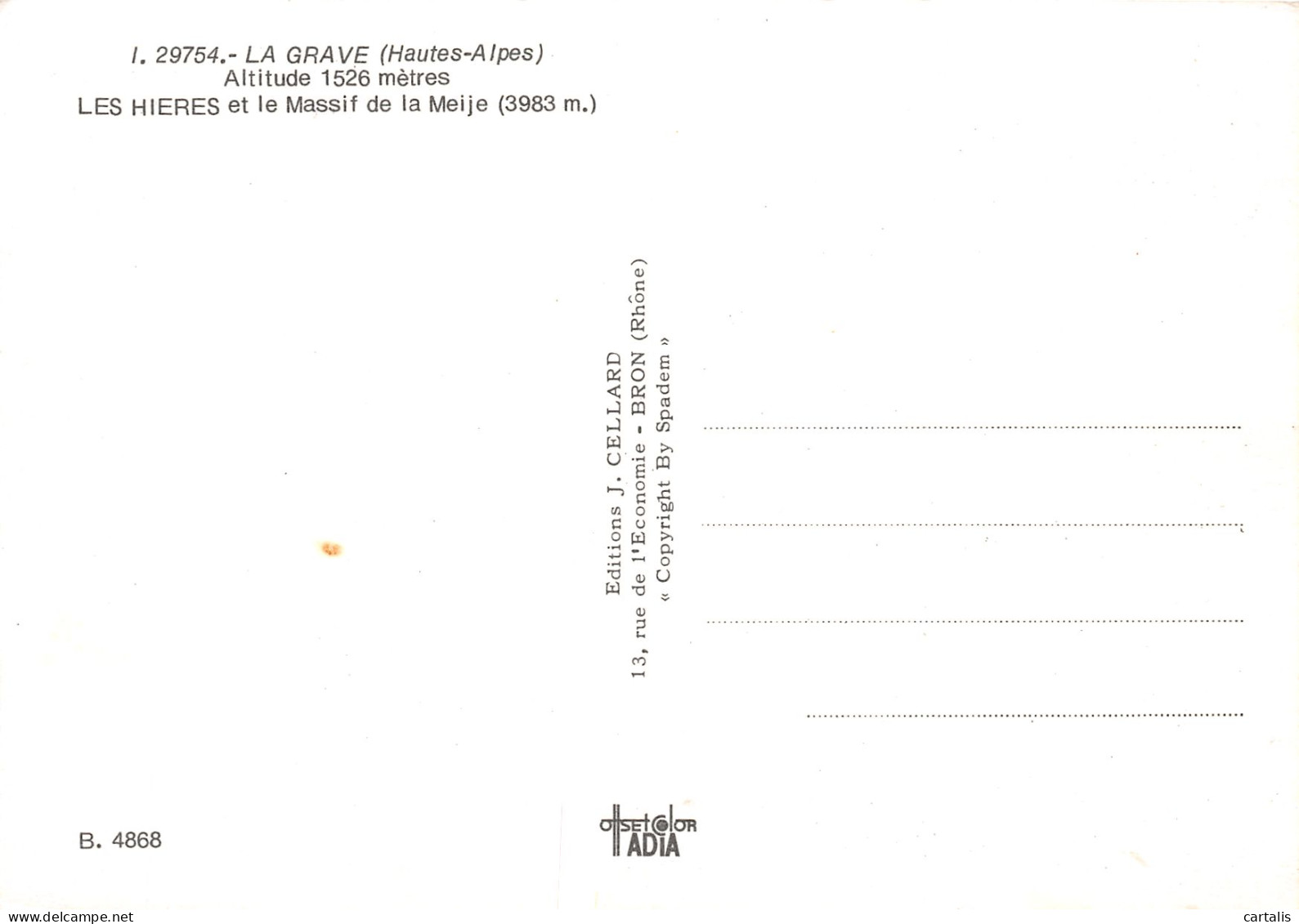 05-LA GRAVE-N°3817-A/0061 - Other & Unclassified