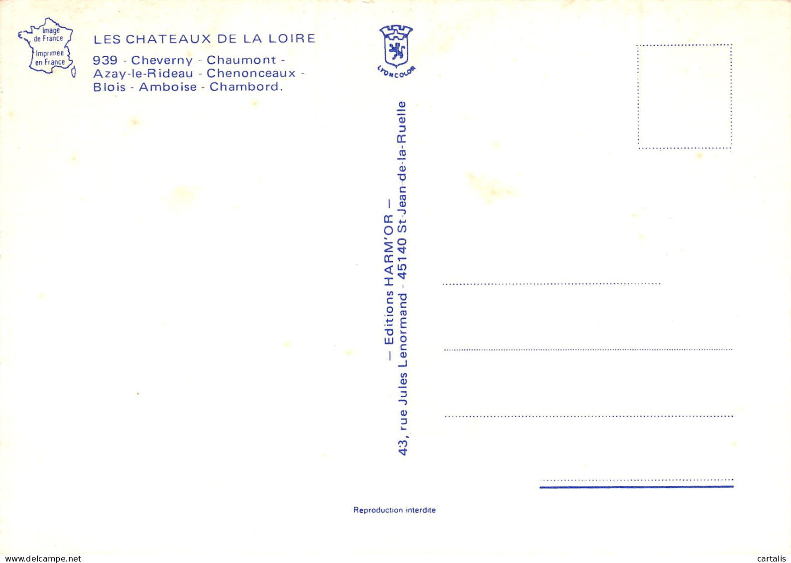 37-CHATEAUX DE LA LOIRE-N°3816-D/0247 - Andere & Zonder Classificatie