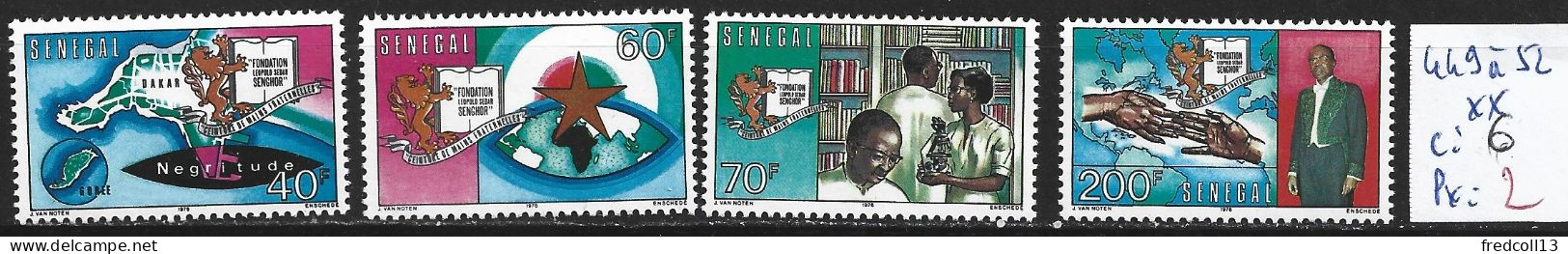 SENEGAL 449 à 52 ** Côte 6 € - Senegal (1960-...)