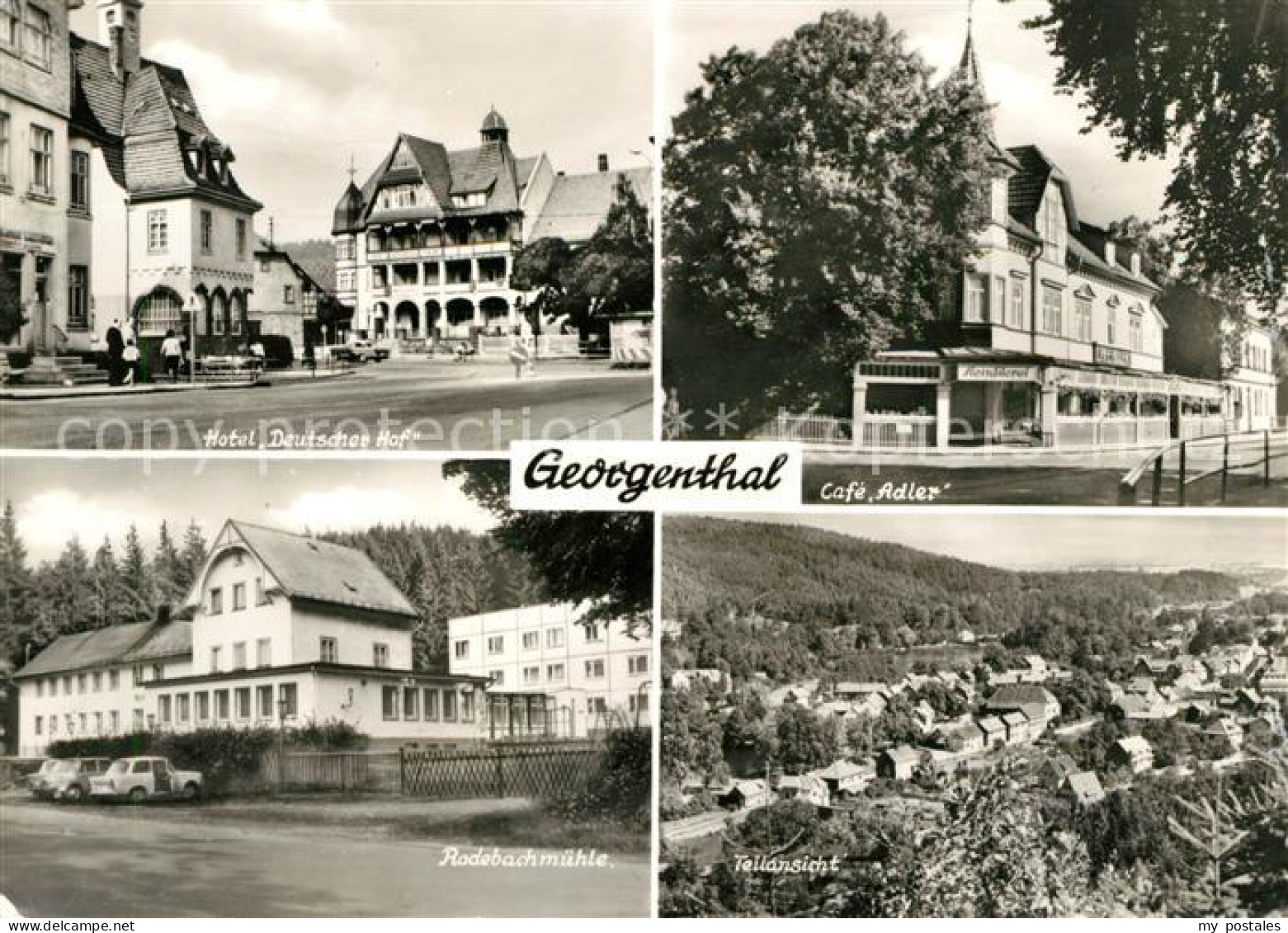 73028122 Georgenthal Gotha Hotel Deutscher Hof Cafe Adler Rodebachmuehle Georgen - Other & Unclassified