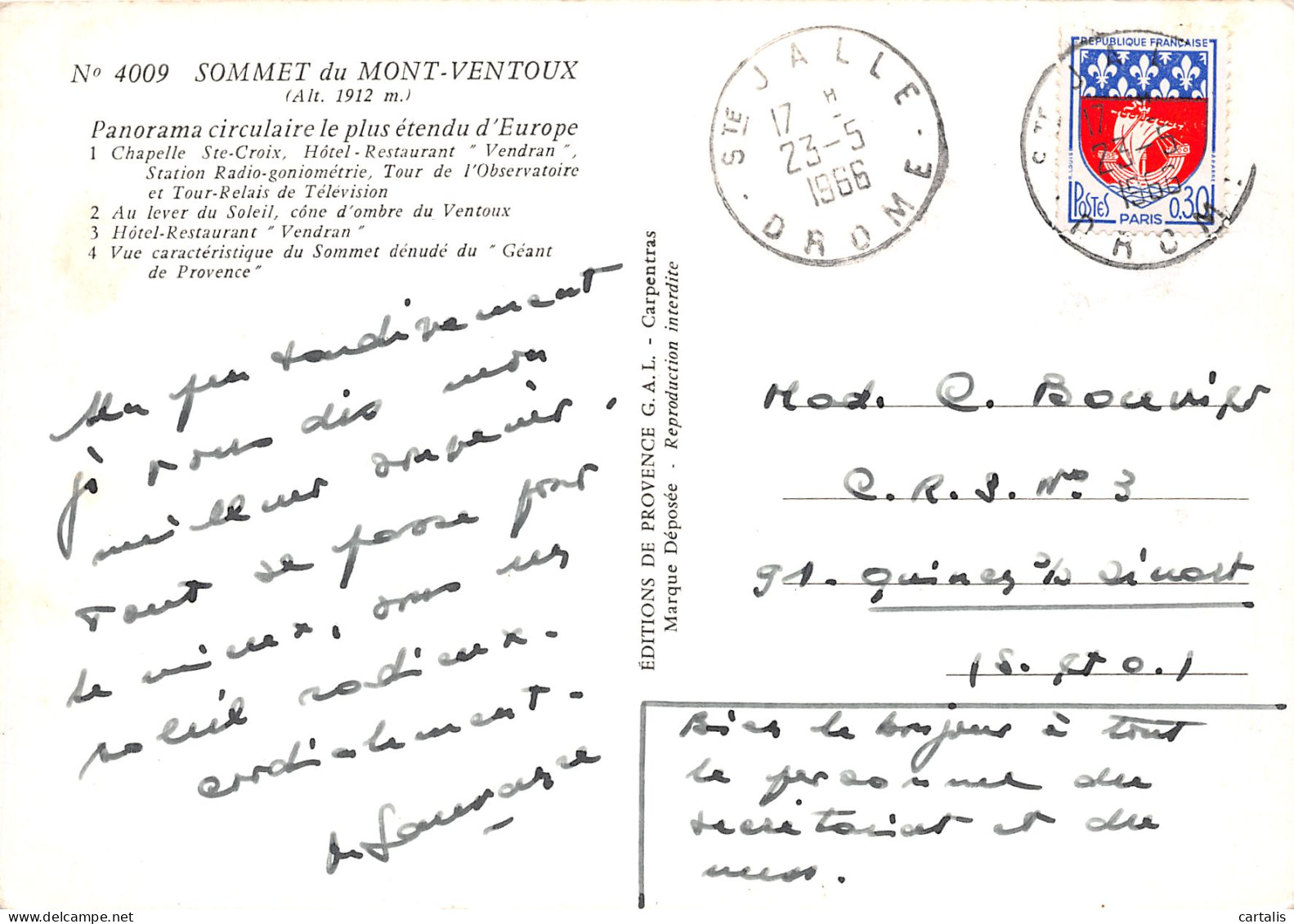 84-MONT VENTOUX-N°3818-A/0195 - Other & Unclassified