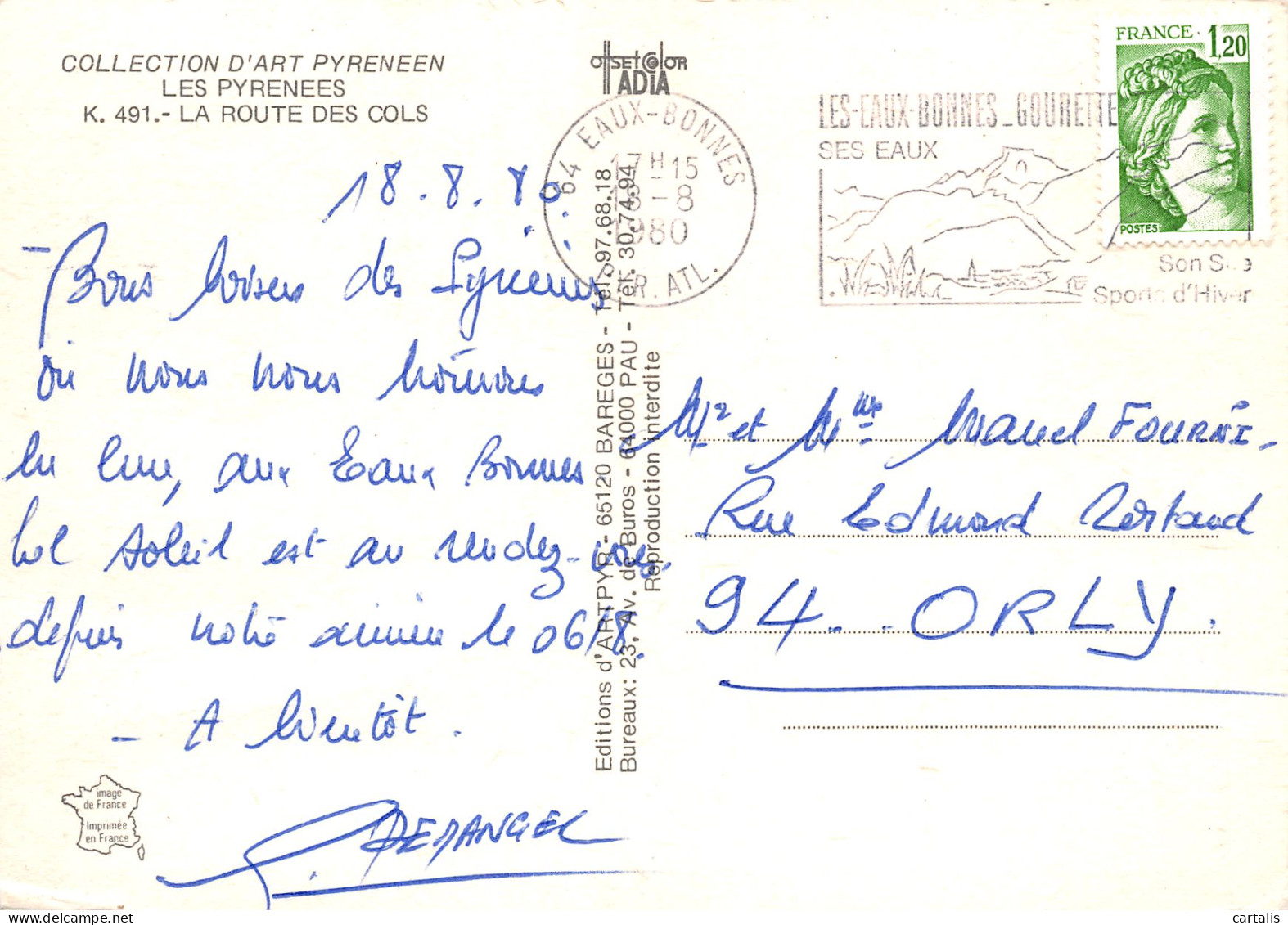 65-PYRENEES ROUTE DES COLS-N°3818-A/0129 - Andere & Zonder Classificatie