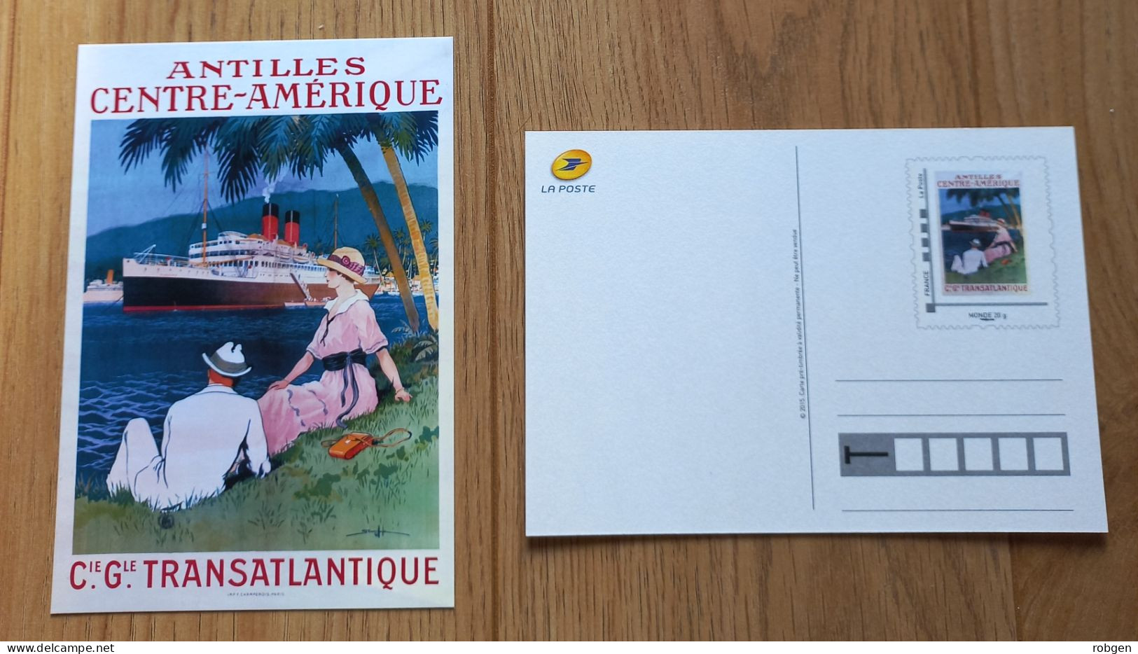 CPM Entier PAP Carte Prétimbrée  Timbre Personnalisé Validité Permanente Transatlantique Tarif Monde Philaposte - PAP: Sonstige (1995-...)