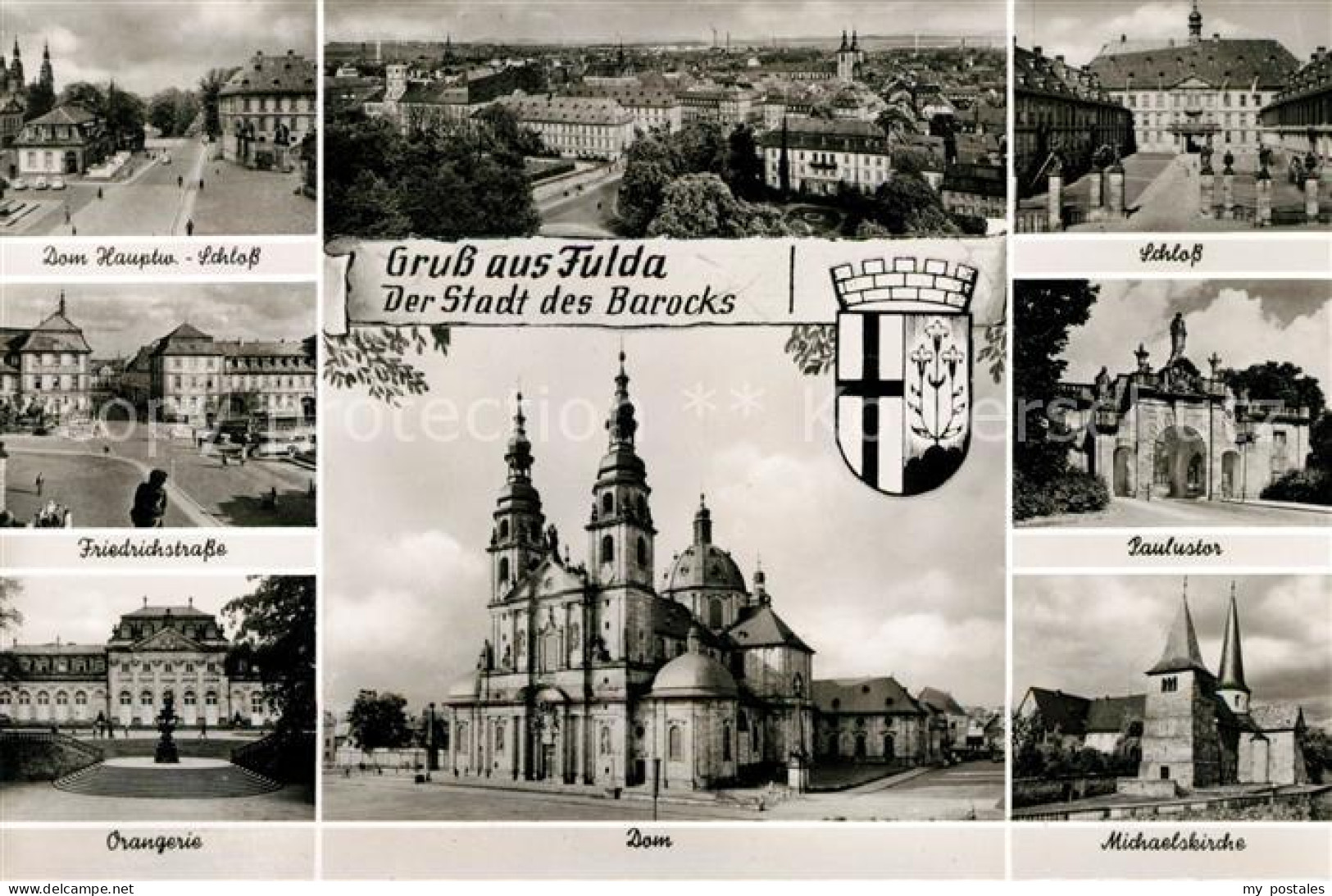 73027938 Fulda Dom Hauptwache Panorama Schloss Friedrichstrasse Paulustor Orange - Fulda