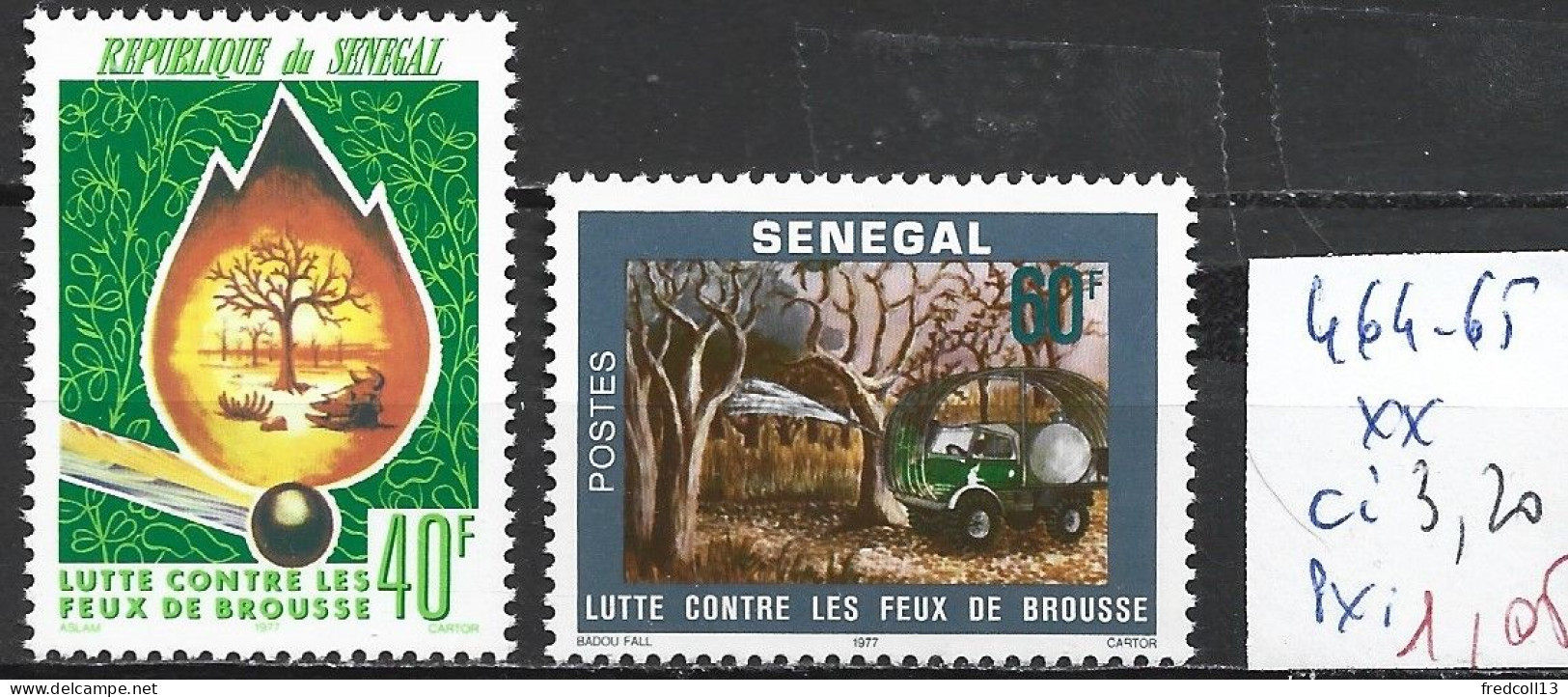 SENEGAL 464-65 ** Côte 3.20 € - Senegal (1960-...)