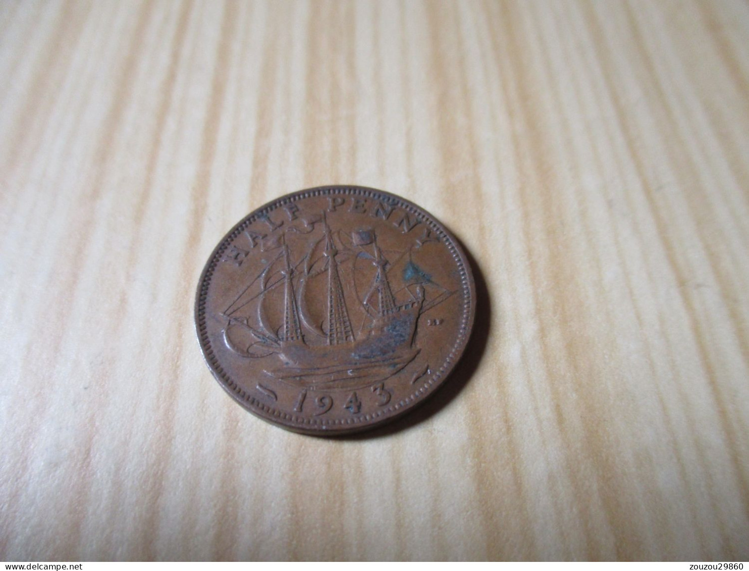 Grande-Bretagne - Half Penny George VI 1943.N°1052. - C. 1/2 Penny