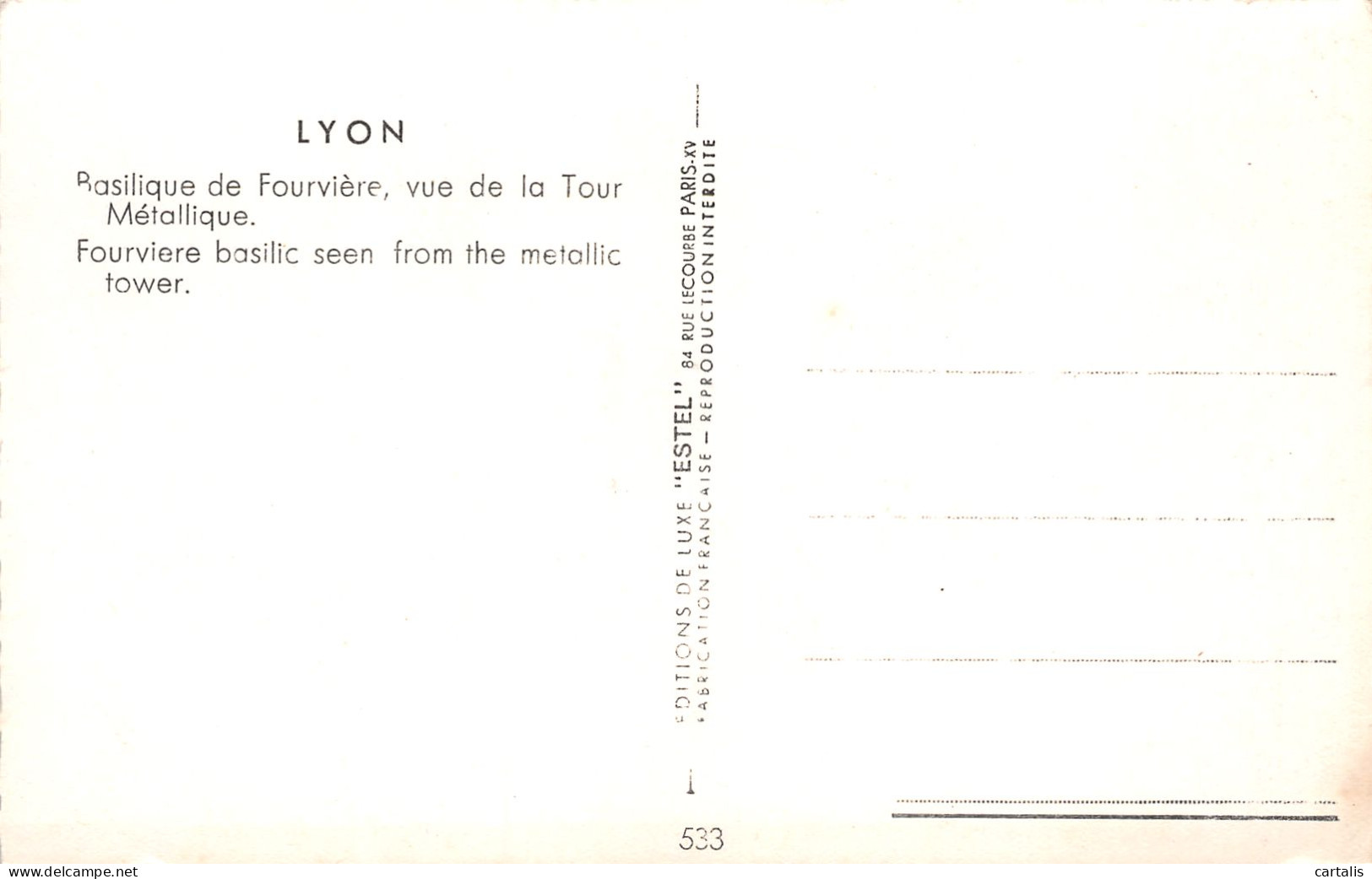 69-LYON-N°3818-E/0107 - Sonstige & Ohne Zuordnung