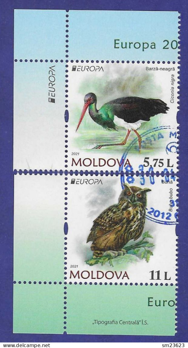 Moldawien / Moldova , EUROPA CEPT Gefährdete Nationale Wildtiere - Gestempelt / Fine Used / (o) - 2021
