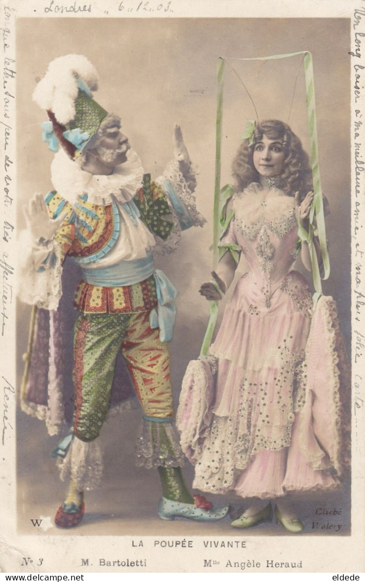 La Poupée Vivante M. Bartoletti Et Angèle Heraud  The Living Doll Envoi Madame Calas Docteur Cravant Yonne - Circus