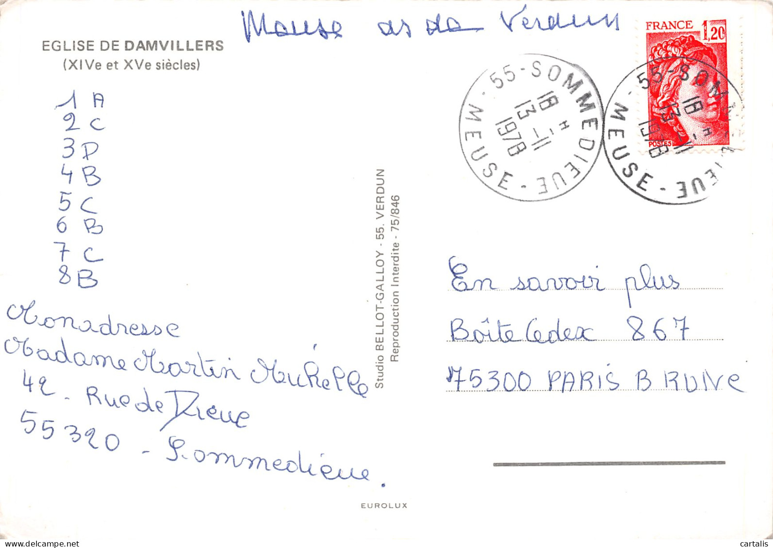 55-DAMVILLERS-N°3819-D/0183 - Damvillers