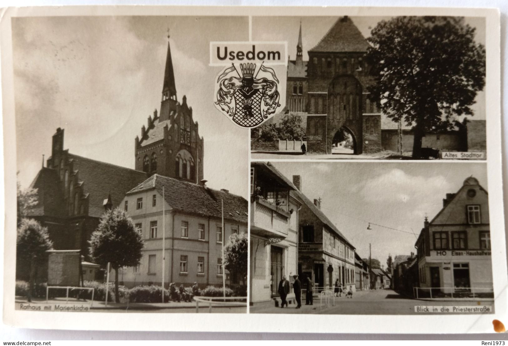 Usedom, Altes Stadttor, Blick In Die Priesterstraße, 1959 - Usedom