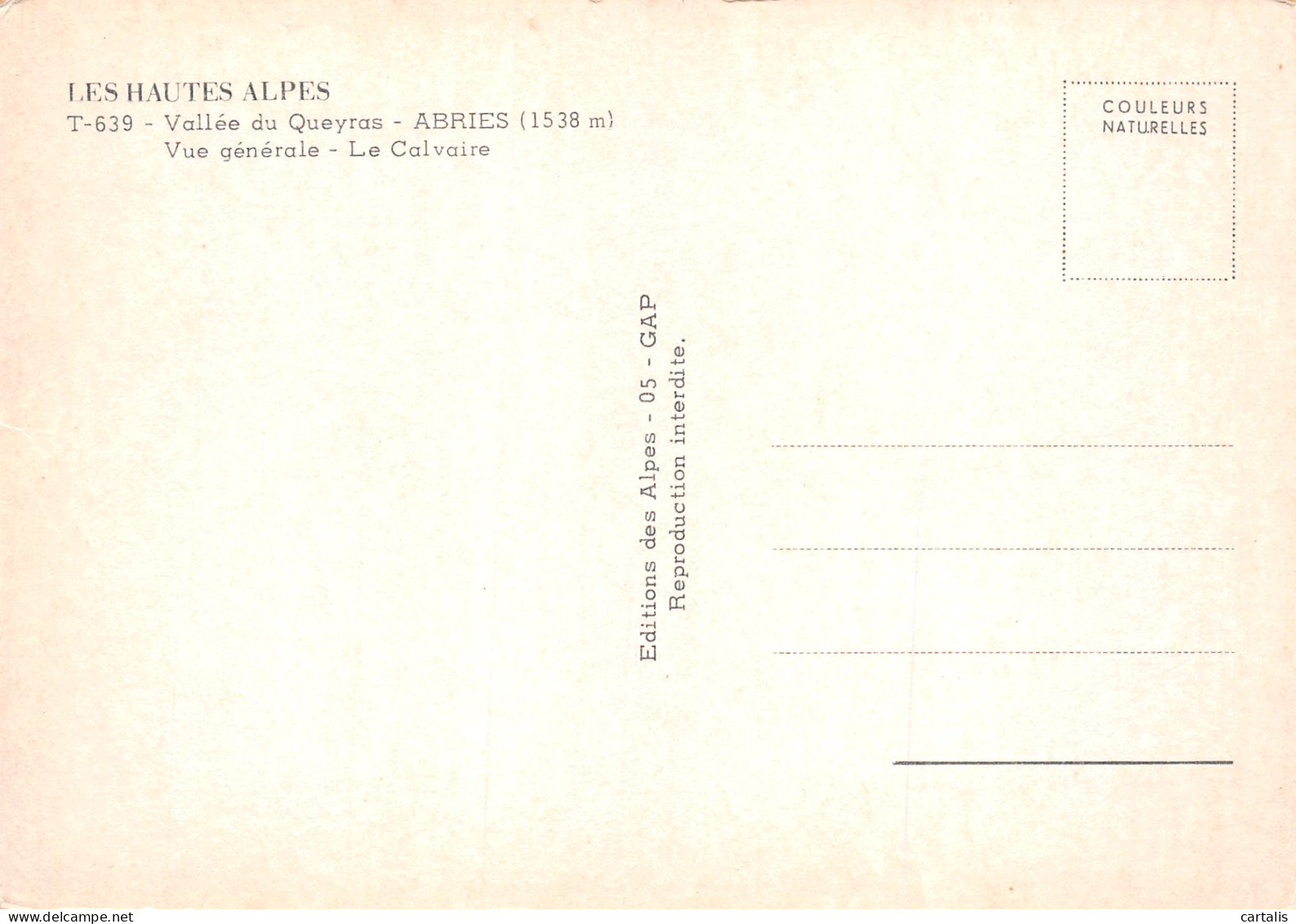 05-ABRIES-N°3820-D/0167 - Other & Unclassified