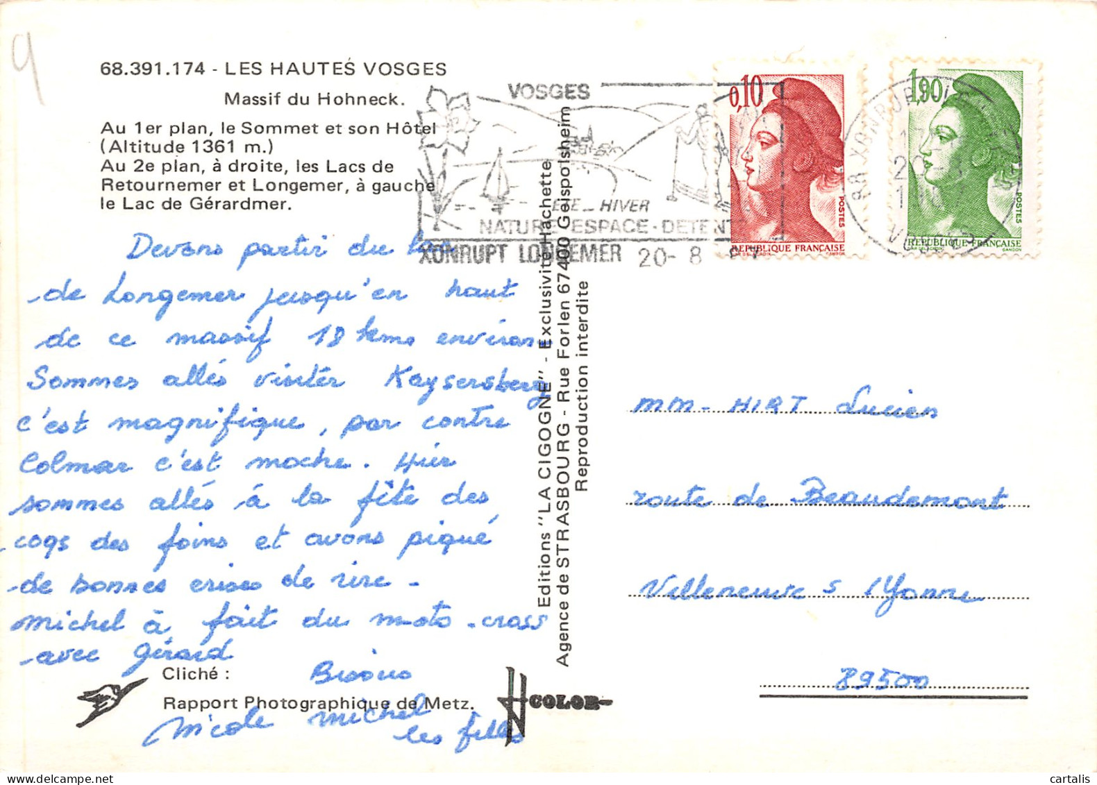 68-HOHNECK-N°3820-C/0351 - Autres & Non Classés