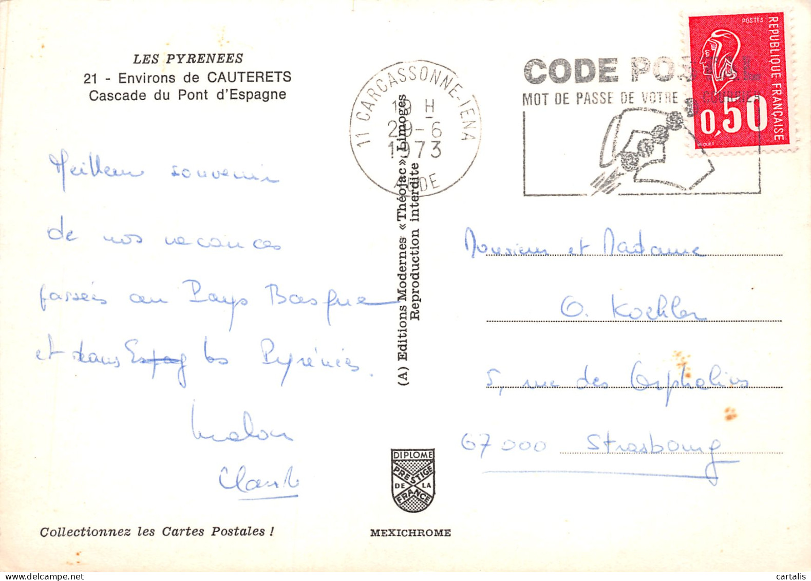 65-CASCADE DU PONT D Espagne-N°3821-A/0269 - Autres & Non Classés