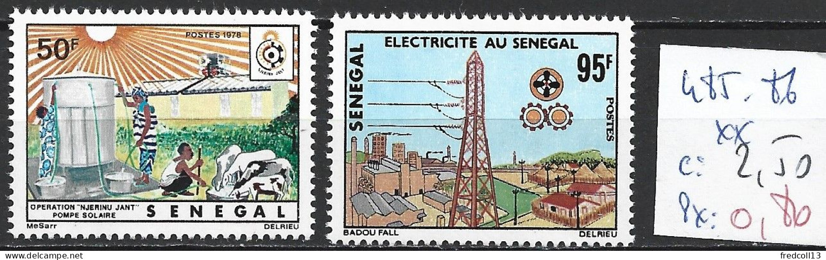 SENEGAL 485-86 ** Côte 2.50 € - Sénégal (1960-...)