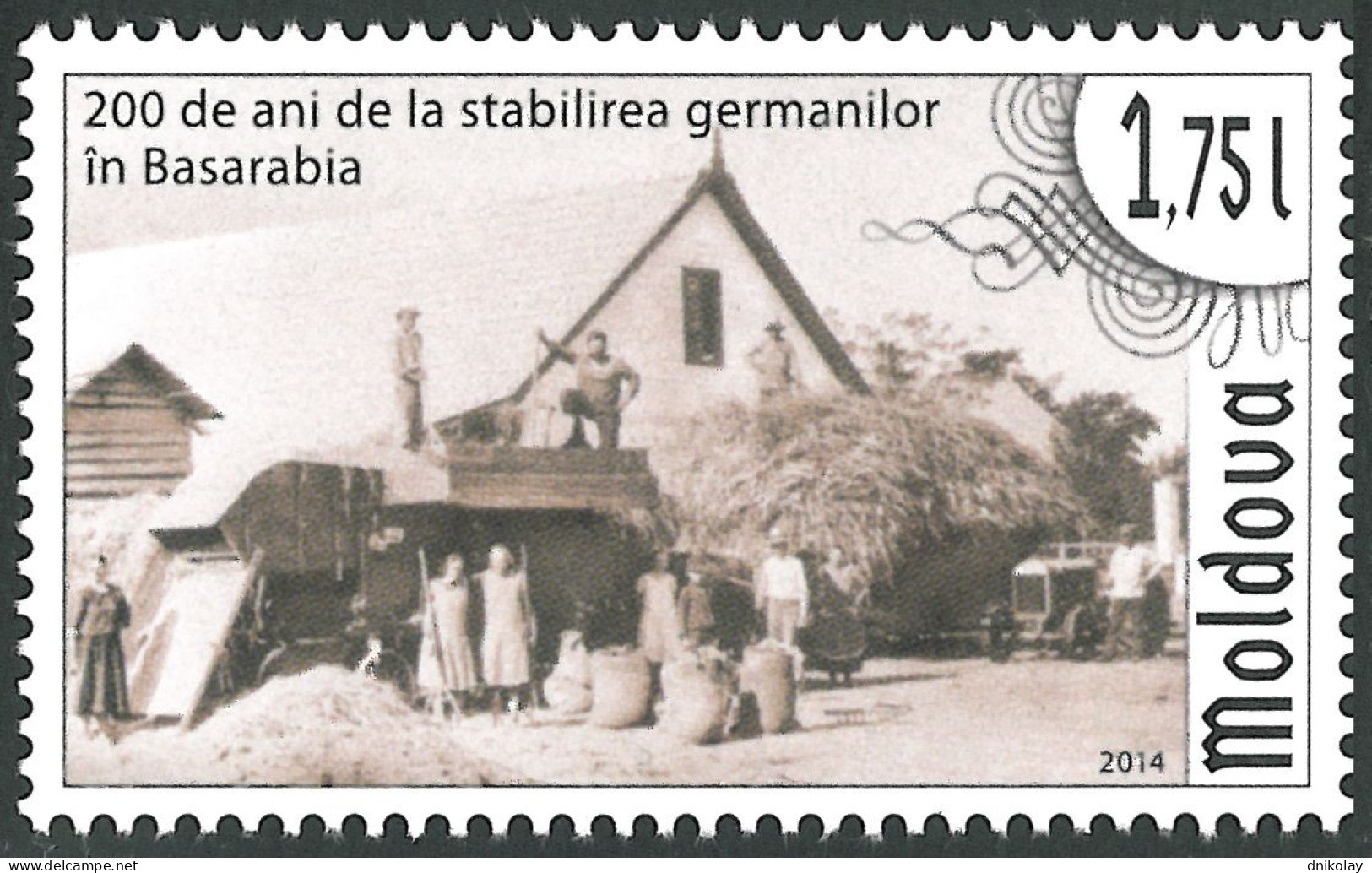 2014 875 Moldova The 200th Anniversary Of The Germans Settlement In Bessarabia MNH - Moldova