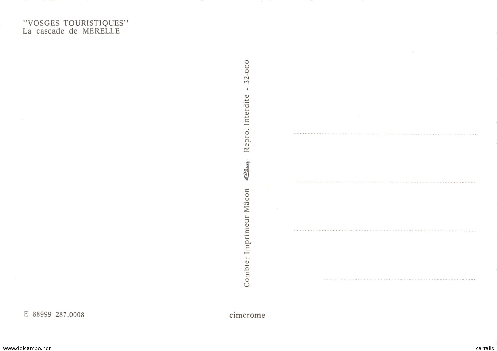 88-CASCADE DE MERELLE-N°3821-D/0181 - Otros & Sin Clasificación