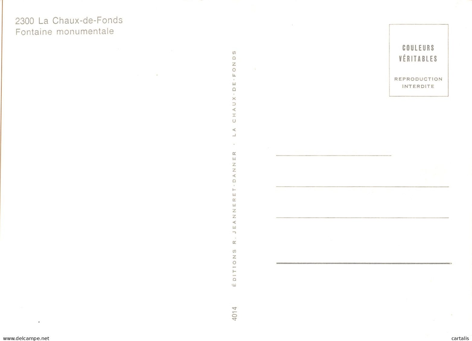SUI-LA CHAUX DE FONDS-N°3821-C/0189 - Sonstige & Ohne Zuordnung