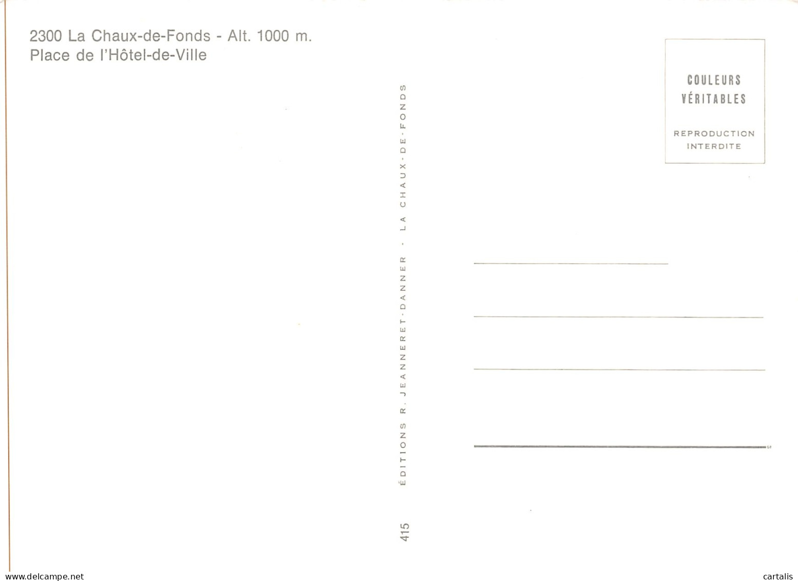 SUI-LA CHAUX DE FONDS-N°3821-C/0191 - Otros & Sin Clasificación