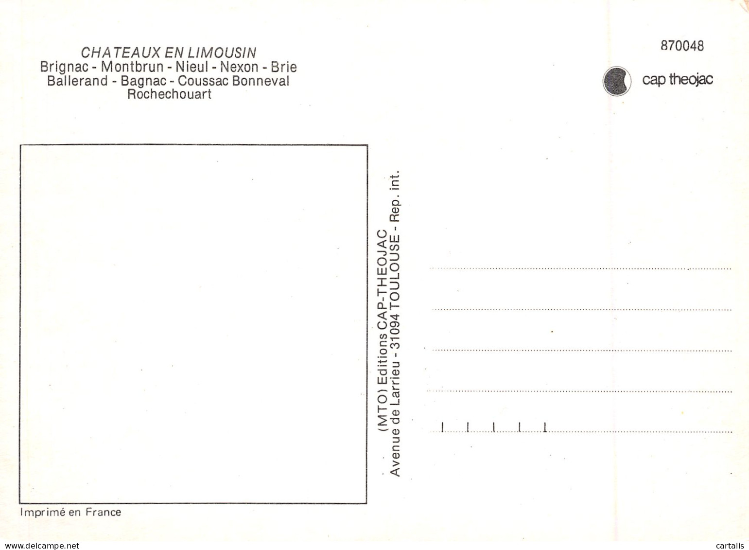 87-CHATEAUX EN LIMOUSIN-N°3822-B/0213 - Sonstige & Ohne Zuordnung