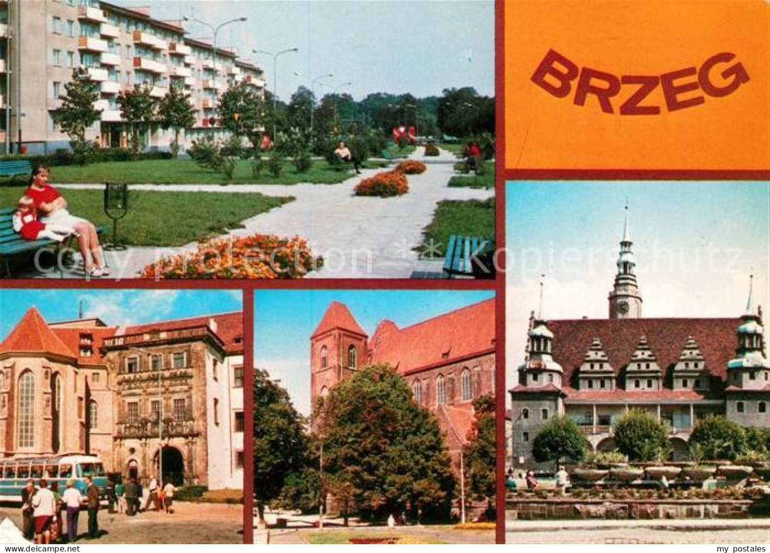 73026339 Brzeg Brieg Schlesien Parkanlage Rathaus Kirche Brzeg Brieg Schlesien - Polonia