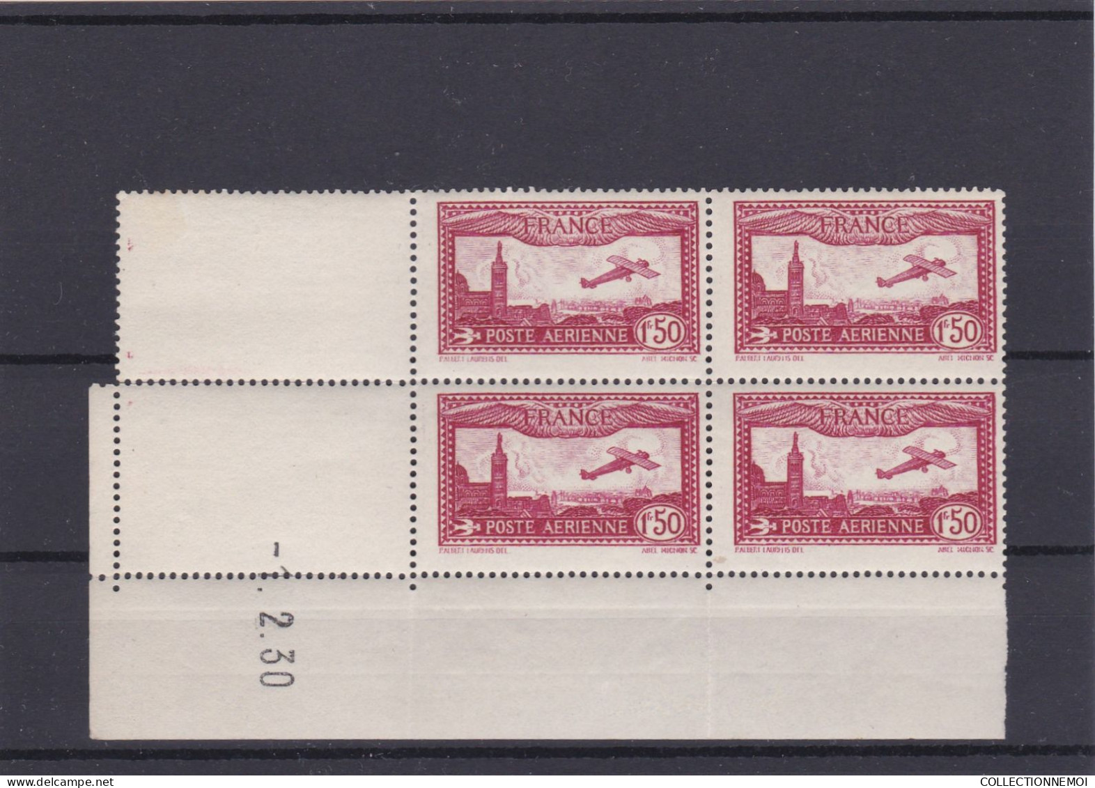 FRANCE ,, ,,,POSTE AERIENNE N° 5 Luxe ,,4 Exemplaires - 1927-1959 Mint/hinged