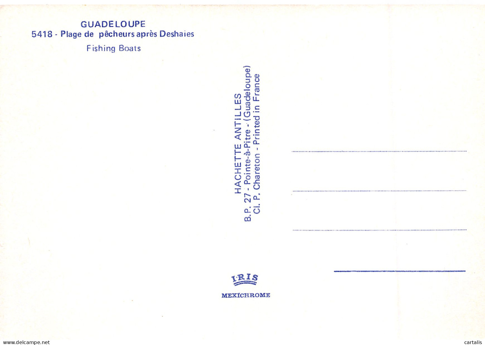 971-GUADELOUPE PLAGE DE PECHEURS -N°3822-C/0219 - Andere & Zonder Classificatie