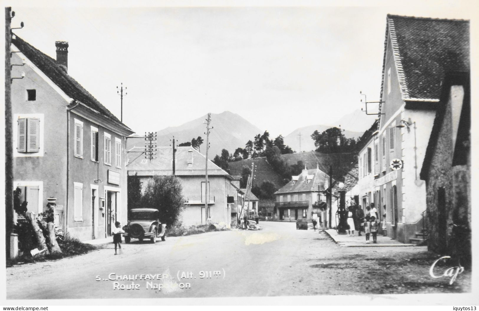 CPA - [05] Hautes Alpes > CHAUFFAYER ROUTE NAPOLEON ANIME - POMPE A ESSENCE - BE - Sonstige & Ohne Zuordnung