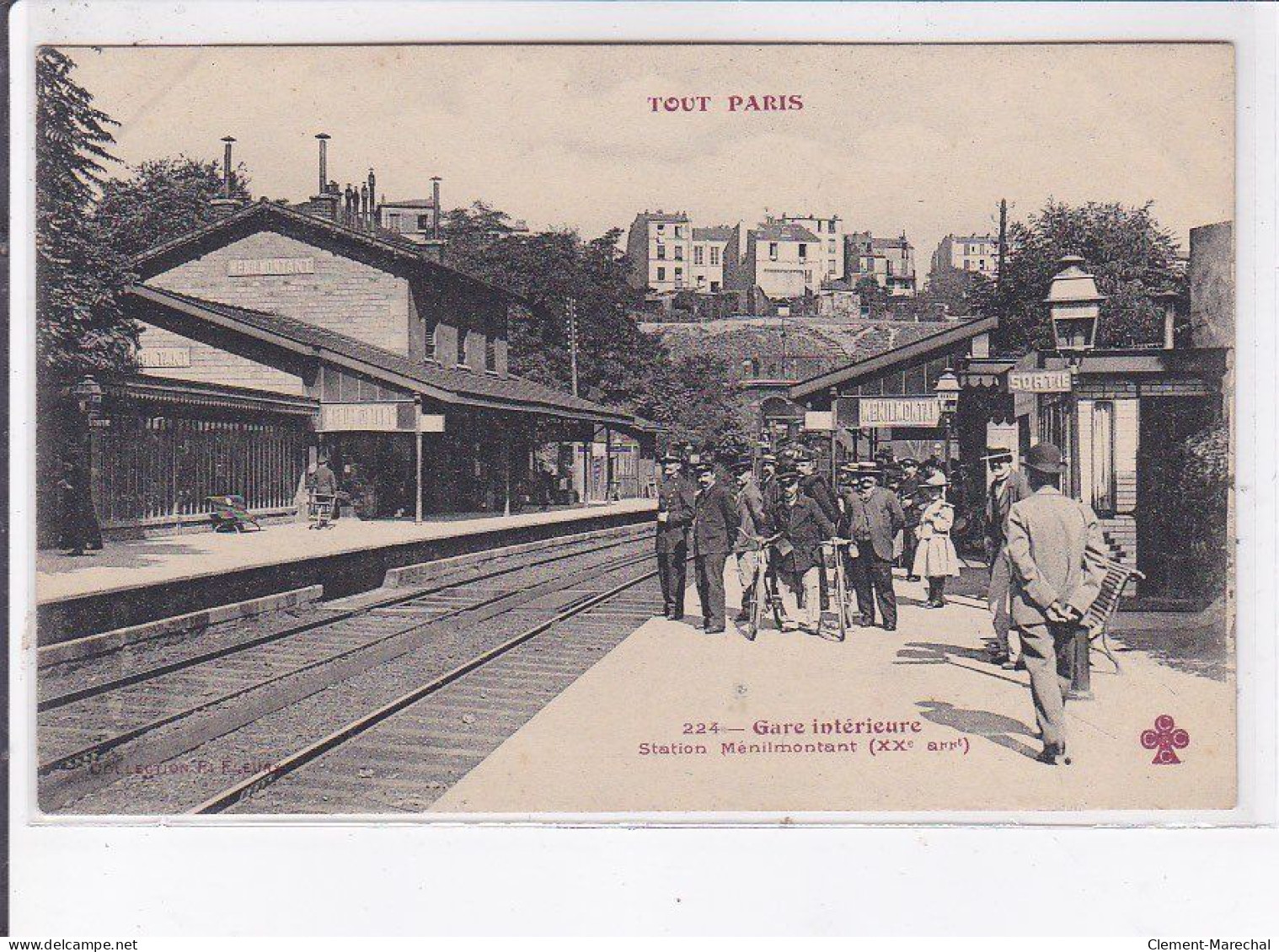 PARIS: 75020, Gare Intérieur, Station Ménilmontant - Très Bon état - Paris (20)