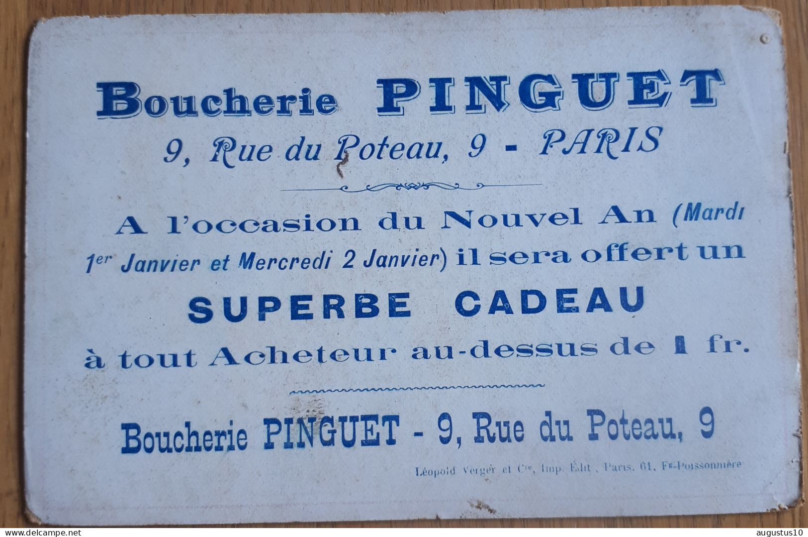 CHROMOLITHO Sim. LIEBIG Dans La Fôret / BOUCHERIE PINGUET Paris Imp.Vergér & Cie + 1880 - Other & Unclassified