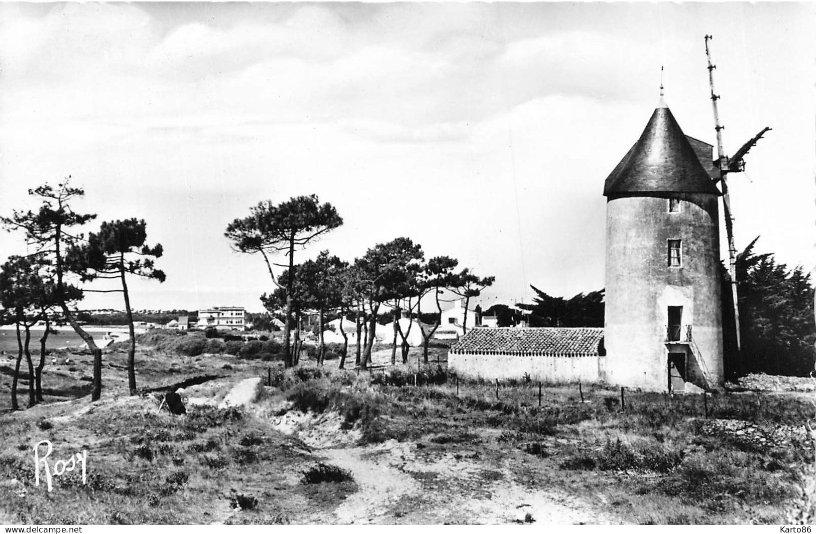 La Guérinière , Ile De Noirmoutier * Un Vieux Moulin à Vent , La Dune Et La Côte * Thème Molen - Noirmoutier