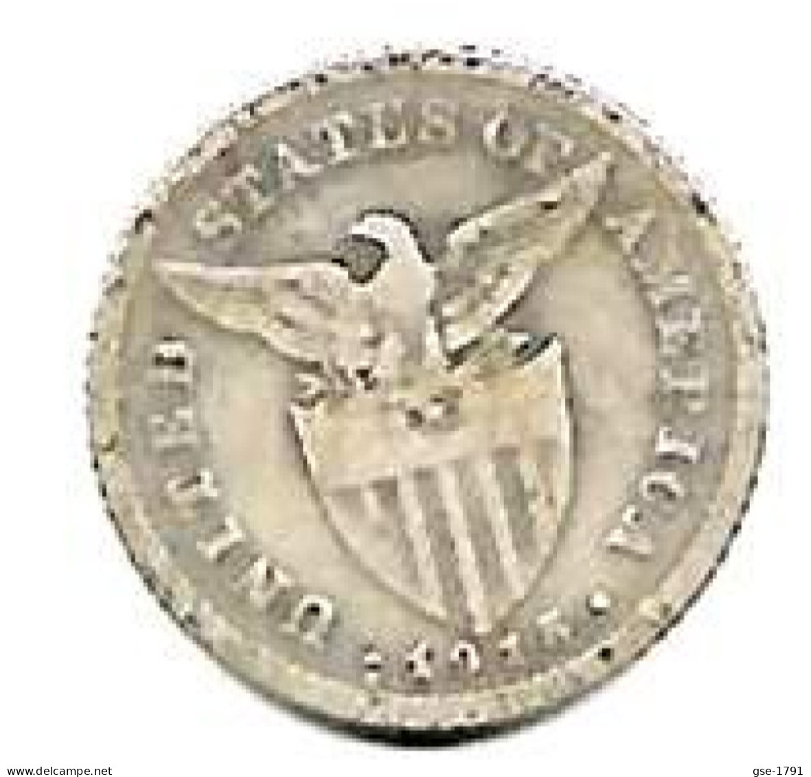 PHILIPPINES  US. Administration  20  Centavos  Eagle  KM170  Année 1915s  Ag. 0.750 - Philippines