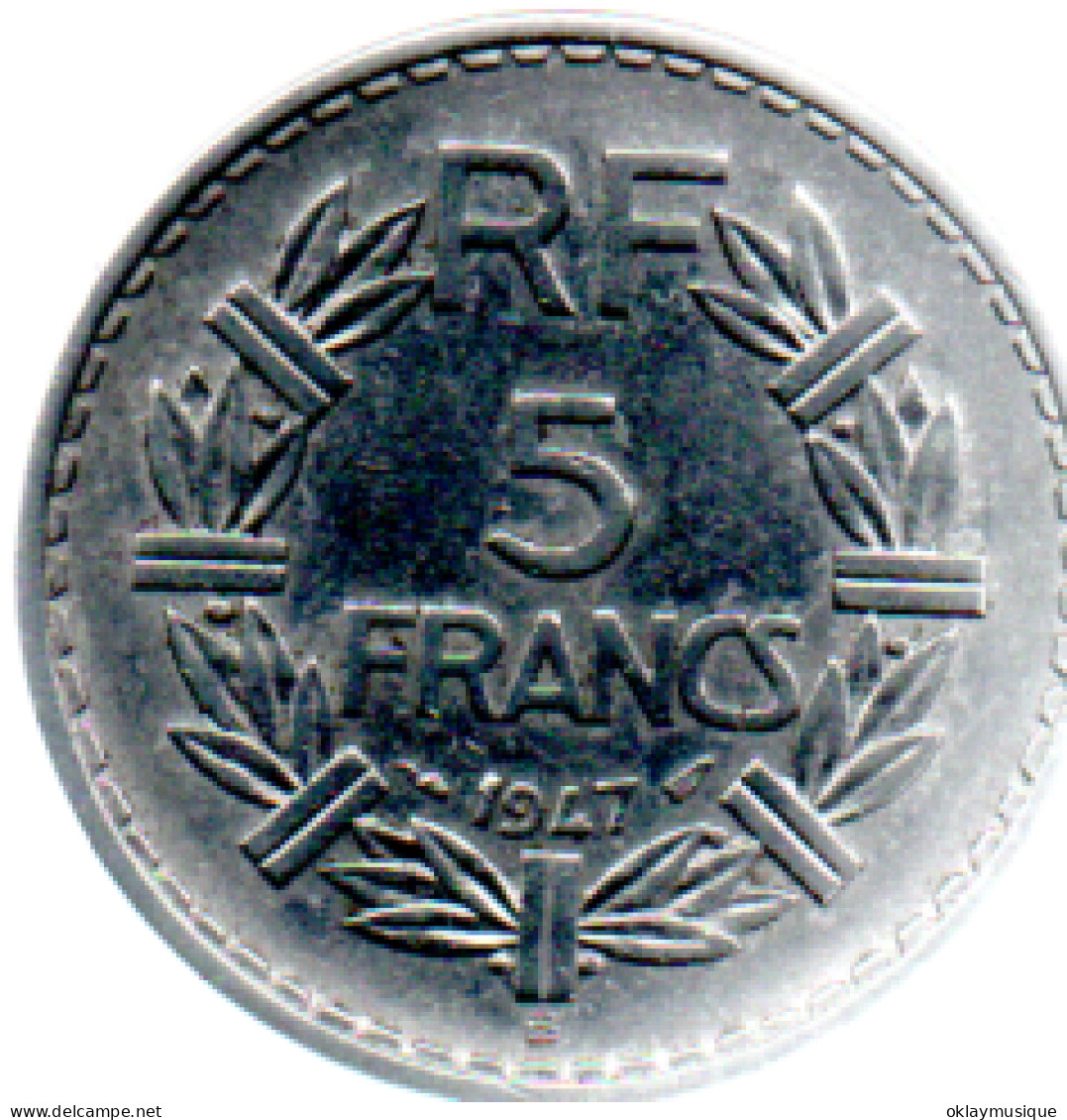 5 Francs 1945 Serie Lavrillier Aluminium - 5 Francs
