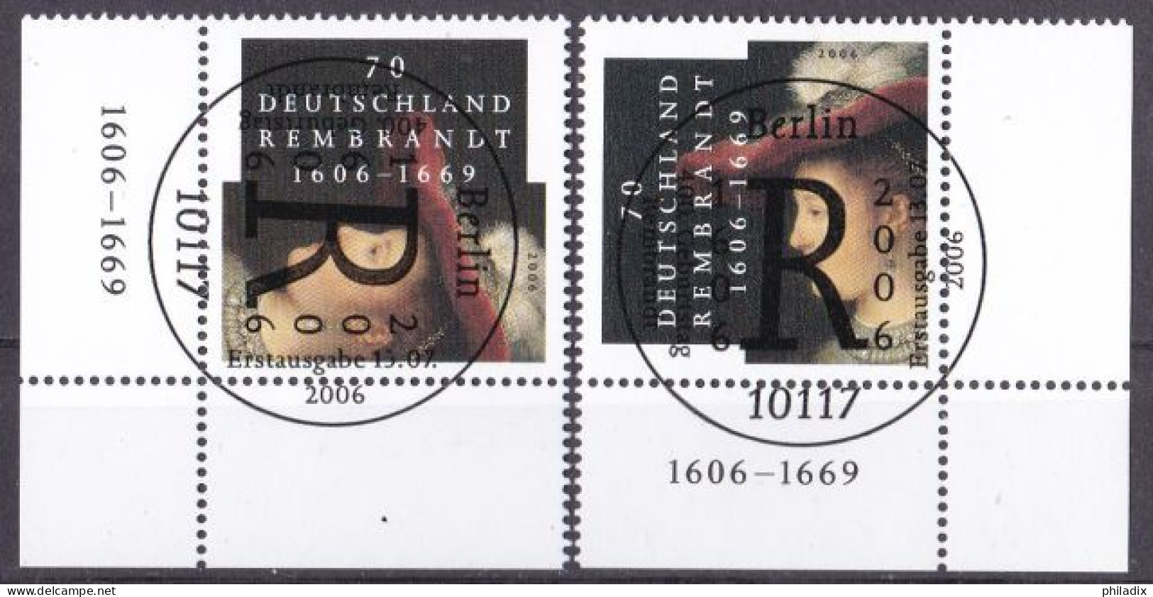 BRD 2006 Mi. Nr. 2550 O/used Eckrandpaar Unten ESST Vollstempel (BRD1-5) - Gebruikt