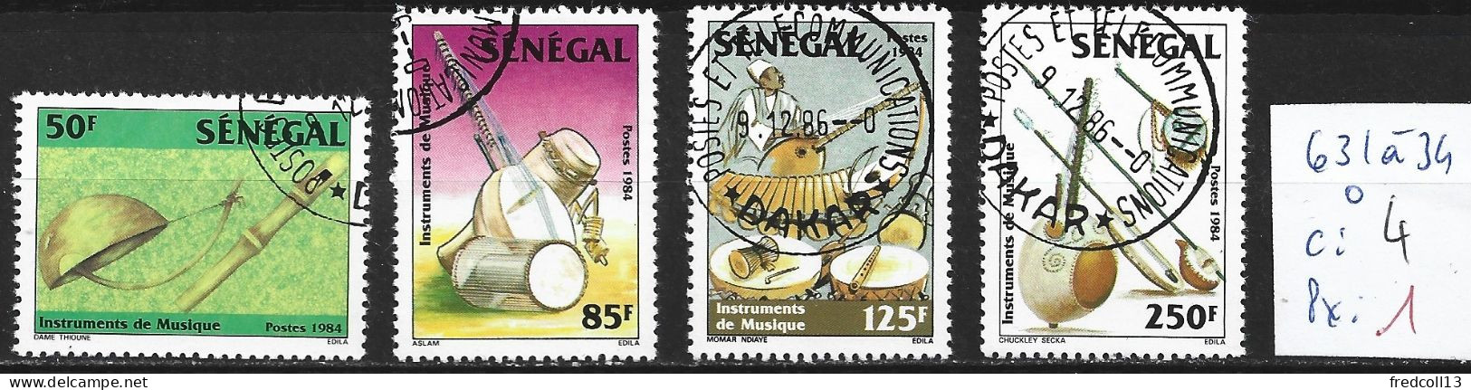 SENEGAL 631 à 34 Oblitérés Côte 4 € - Senegal (1960-...)