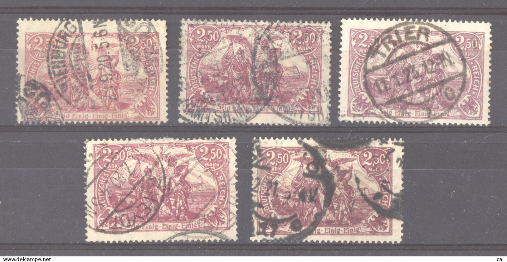 Allemagne  -  Reich  :  Mi  115  (o)  5  Teintes, Très Bonne Sélection - Used Stamps