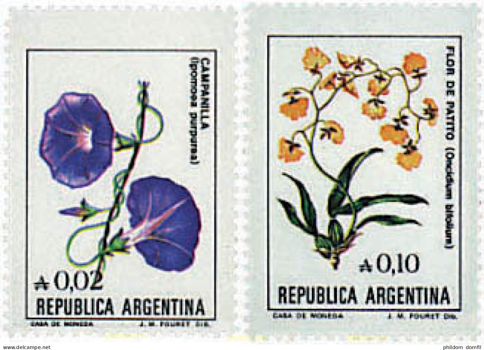 730435 MNH ARGENTINA 1985 SERIE CORRIENTE. FLORES - Ongebruikt