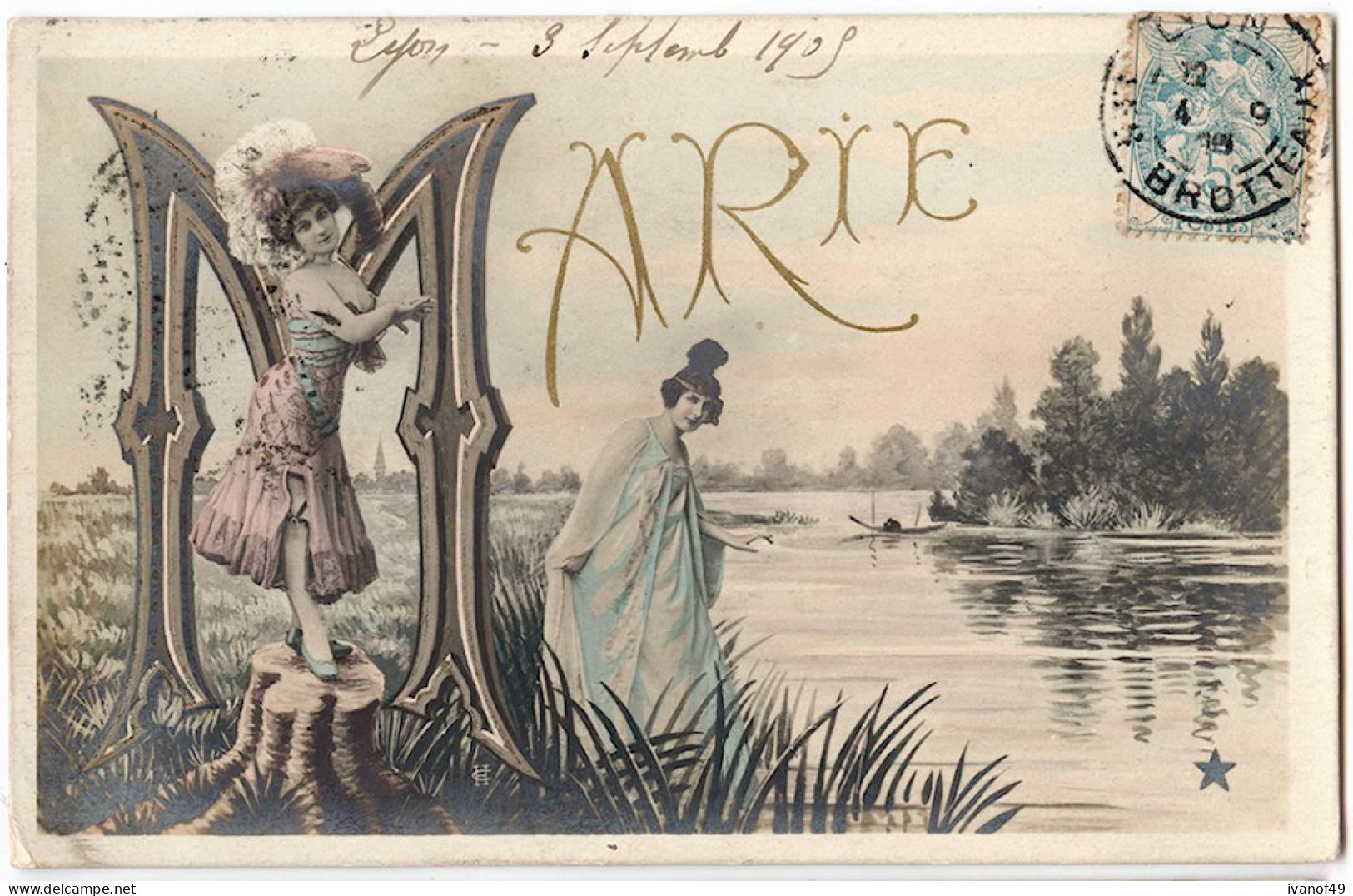 MARIE - Les Noms Illustrés De La Marque ETOILE - CPA - 1905 - Firstnames
