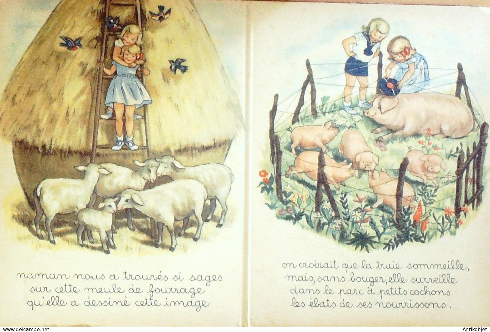 Bibiche Et François à La Ferme Par Blanchard édition Barre Eo 1948 - 5. Guerras Mundiales