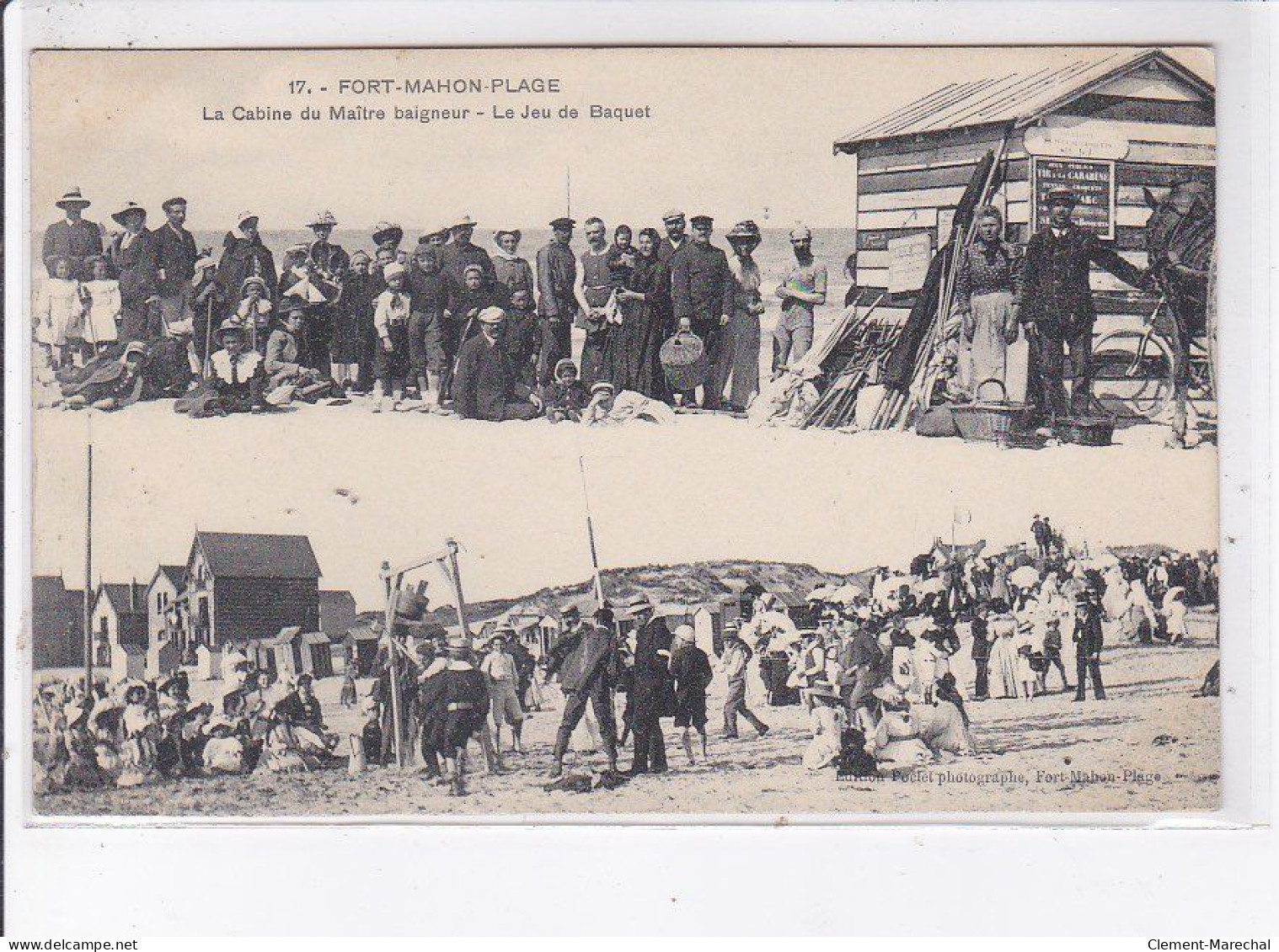 FORT-MAHON: Plage, La Cabine Du Maître Baigneur, Le Jeu De Baquet - Très Bon état - Fort Mahon