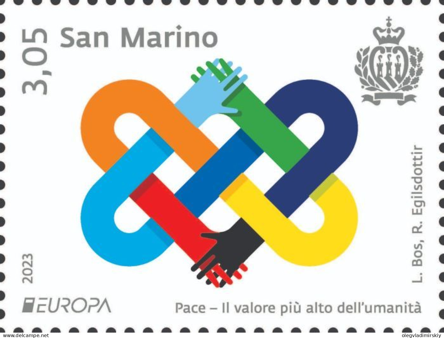 San Marino 2023 Europa CEPT Peace Stamp MNH - 2023