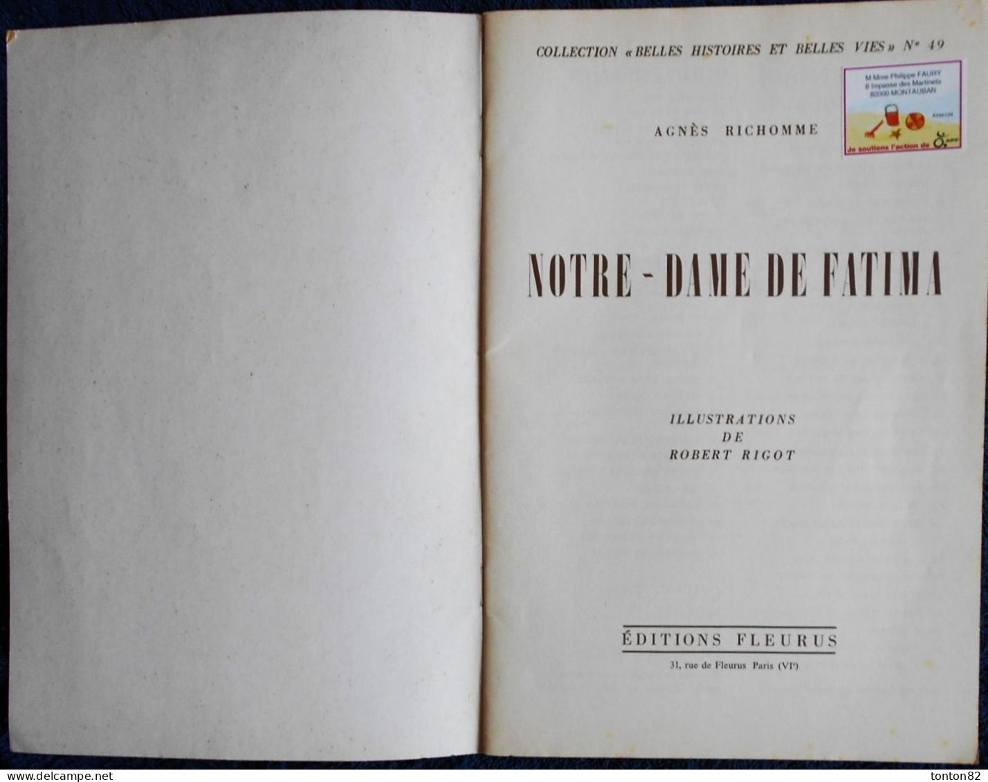 Agnès Richome - Notre-Dame De FATIMA -  Éditions Fleurus - ( E.O 1977 ) . - Religione