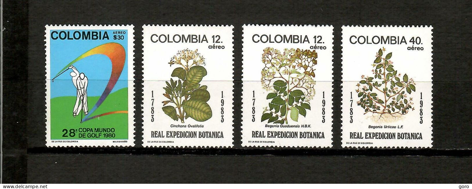 Colombia   1980-83  .-   Y&T  Nº   657-725/27   Aéreo   ** - Kolumbien