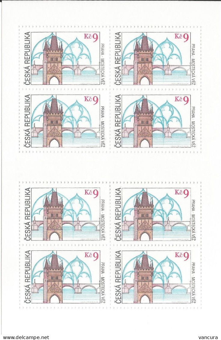 A 261 Czech Republic Charles Bridge Tower 2000 Gothic Prague - Unused Stamps