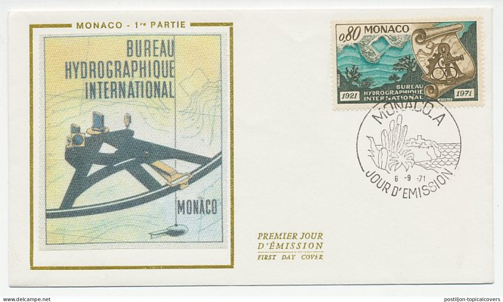 Cover / Postmark Monaco 1971 International Hydrographic Bureau - Sextant - Unclassified