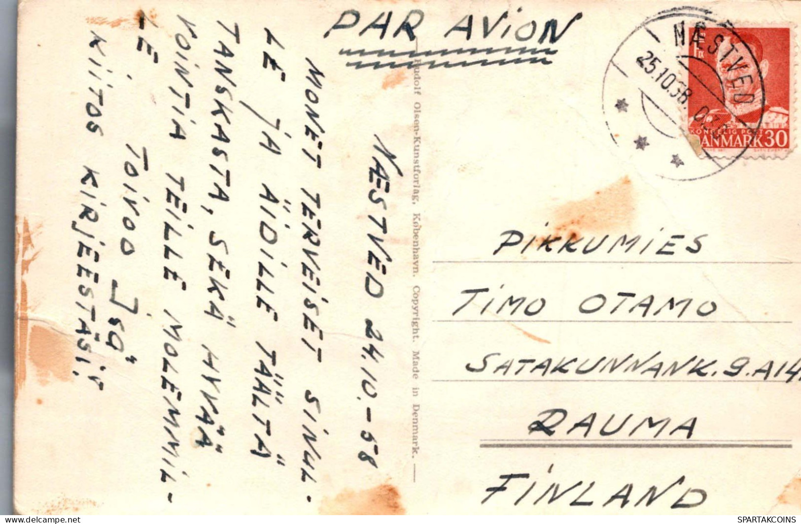 HUND Tier Vintage Ansichtskarte Postkarte CPA #PKE789.DE - Honden