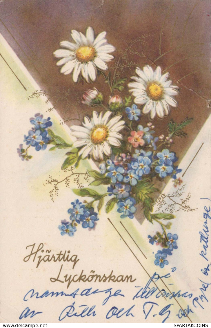 FLOWERS Vintage Ansichtskarte Postkarte CPA #PKE542.DE - Blumen