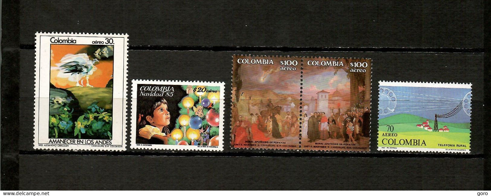 Colombia   1983-87  .-   Y&T  Nº   730-744-762/63-774   Aéreo   ** - Kolumbien